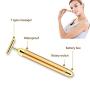Beauty Bar 24k Golden Pulse Facial Massager, T-Shape Electric Sign Face Massage Tools for Sensitive Skin Face Pull Tight Firming Lift