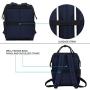 KROSER Laptop Backpack Stylish School Computer Backpack 15.6 Inch Doctor Bag with USB Port Water Repellent College Casual Daypack Travel Business Work Bag for Men/Women-Dark Blue