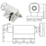 Rotational 4th Axis A axis Rotary table Fourth axis 3 Jaw Chuck Gapless harmonic reducer gearbox stepper motor K11-100mm dividing head with 65mm Tailstock for CNC Router Engraving Milling Machine