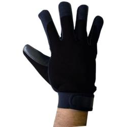 Boss Tech Products, Inc. BTP-GLV-MECBLK Mechanics Style Touch Screen Gloves for All Touch Screen Electronic Devices - Retail Packaging - Black