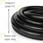 Houseables 50 Amp RV Extension Cord, Power Cords, 30 Feet Long, 1 Pack, Black, Yellow, SS2-50R Female Adaptor, 14-50P Male Plug, 50A Compatible, PVC, Electrical Cable, Wire, Charger, for Camper
