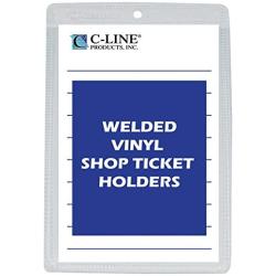 C-Line Vinyl Shop Ticket Holders, Both Sides Clear, 6 x 9 Inches, 50 per Box (80069)