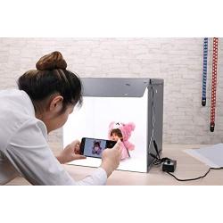 Portable Foldable Photo Studio Box with LED Light for Professional Photography,Super Bright Dimmable LED Lighting 5500k (40x40x40cm)