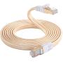 Cat 7 Ethernet Cable, DanYee 1.6FT 2 Packs Nylon CAT7 High Speed Professional Gold Plated Plug STP Wires CAT 7 RJ45 Ethernet Cable 3FT 10FT 15FT 26FT 50FT 66FT 100FT (Gold 1.6ft)