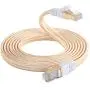 Cat 7 Ethernet Cable, DanYee 1.6FT 2 Packs Nylon CAT7 High Speed Professional Gold Plated Plug STP Wires CAT 7 RJ45 Ethernet Cable 3FT 10FT 15FT 26FT 50FT 66FT 100FT (Gold 1.6ft)