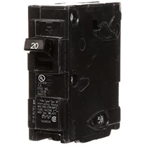 Q120 20-Amp Single Pole Type QP Circuit Breaker