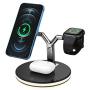 UPNEXT 3 in 1 Wireless Charging Station Compatible with MagSafe | iPhone 12 Wireless Charger Stand Dock | Fast Charging 15W | Apple Watch, iWatch, Airpods | Intelligent LED Charging Light
