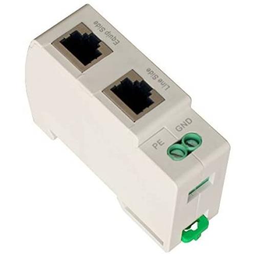 WatchfulEyE WTH-SG/RJ45-K DIN-Rail Mounted Gigabit Ethernet PoE Surge Protector Full GDT Surge Protection