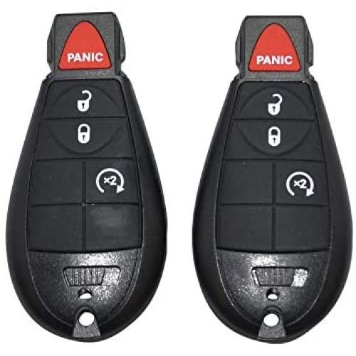 Car Key Fob For 2013 2014 2015 2016 2017 DODGE RAM 1500 2500 3500 Keyless Entry Remote FCC ID: GQ4-53T,by AUTOKEYMAX (PAIR)