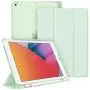 Fintie Case with Pencil Holder for New iPad 8th Gen (2020) / 7th Generation (2019) 10.2 Inch - Slim Shell Cover with Translucent Frosted Stand Hard Back, Supports Auto Wake/Sleep, Green