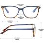 ZENOTTIC Anti Blue Light Glasses Blue Light Blocking Reading Glasses Stylish Leopard Glasses Anti Eyestrain for Women