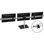 SIIG Premium Aluminum Triple Monitor Stand - Adjustable Height 3 Monitors 13'' to 27'' 17.6 lbs Each VESA 75 and 100 Compatible Full Motion (CE-MT2111-S1)