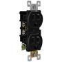 ENERLITES Tamper-Resistant Child Safe Duplex Receptacle Outlet, Residential Grade, 3-Wire, Self-Grounding, 2-Pole, 15A 125V, UL Listed, 61580-TR-BK, Black (10 Pack)