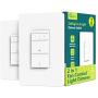 Smart Ceiling Fan Control and Dimmer Light Switch 2PACK, Neutral Wire Needed, Treatlife Single Pole Wi-Fi Light Switch Fan Speed Control, Works with Alexa/Google Assistant, Smart Home Remote Control
