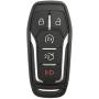 Black TPU Key Fob Cover Case Remote Holder Skin Glove for Ford Fusion F-150 Edge Explorer Mustang Lincoln MKZ MKC 3/4/5 Buttons Smart Key(NOT fit Flip/Folding key)