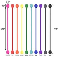 SMART&COOL 7.16 | 20 Pack Reusable Silicone Magnetic Cable Ties/Magnetic Twist Ties for Bundling and Organizing, Holding Stuff, Book Markers, Fridge Magnets, or Just for Fun