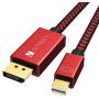 Mini DisplayPort to DisplayPort Cable, 3.3 Feet/ 1m, iVANKY 4K@60Hz/2K@144Hz Mini DP to DP Cable, Thunderbolt to DisplayPort Cable Compatible with MacBook Air/Pro, Surface Pro/Dock and More - Red