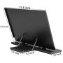 Black Metal Desktop Document Book Holder with 7 Adjustable Positions (Black2)