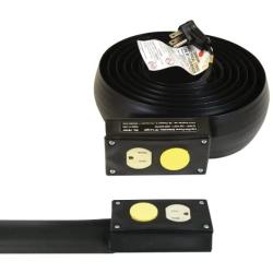 C-Line Lay-Flat Power Extension and Cord Cover, 10 Feet Long (79101)