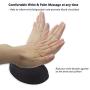 BRILA Ergonomic Memory Foam Mouse Wrist Rest Support Pad Cushion for Computer, Laptop, Office Work, PC Gaming - Massage Holes Design - Wrist Pain Relief (Black Mouse Wrist Rest)