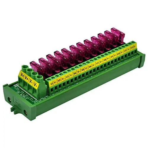 DC Power Fuse Distribution Strip Module (12 Position, Screw Mount)