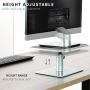 VIVO Universal Height Adjustable Ergonomic Computer Monitor and Laptop Riser Tabletop Desk Stand STAND-V000S