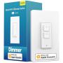 meross Smart Dimmer Switch Single Pole Supports Apple HomeKit, Alexa Google Assistant & SmartThings, 2.4Ghz WiFi Light Switch for Dimmable LED, Neutral Wire Required, Remote Control Schedule, 1 Pack