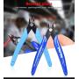 Wire Cutters, 2 pack Cutting Pliers Wire Flush Cutter Pliers Micro Wire Cutter Precision Sheer Side Cutters Pliers with Spring Rubber Handle for Electronics Jewelry Model Craft 5-Inch