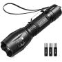 LETION UV Flashlight,LED UV Torch 2 in 1 UV Black Light with 500LM Highlight & 4 Mode & Waterproof for Pet Clothing Food Fungus Detection/Night Fishing/Travel