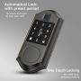 Narpult Smart Door Lock, Fingerprint Electronic Deadbolt Door Lock, Keyless Entry Door Lock Featuring Auto-Locking, Smart Door Lock, Compatible with Alexa, Google Assistant - Bronze