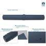 Leather Desk Pad 32'' x 17'', Vine Creations Office Desk Mat Waterproof Dark Blue/Gray, Smooth PU Leather Mouse Pad Writing Surface, Top of Desks Protector, Dual-Sided Blotter Accessories Decor