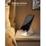 Lamicall Cell Phone Stand, Desk Phone Holder Cradle, Compatible with Phone 12 Mini 11 Pro Xs Max XR X 8 7 6 Plus SE, All Smartphones Charging Dock, Office Desktop Accessories - Silver