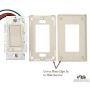 Hamilton Hills LED Dimmer Switch with Faceplate Cover | Magnetic Low Voltage Dimmable Electrical Light Switch for LED Lights in Wall Include Wallplate Almond