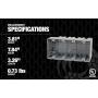 Madison Electric Products MSB4G Four Gang Device Box with Depth Adjustable, Heavy Duty 42lb