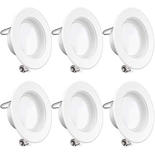 Sunco Lighting 6 Pack 4 Inch LED Recessed Downlight, Baffle Trim, Dimmable, 11W=40W, 5000K Daylight, 660 LM, Damp Rated, Simple Retrofit Installation - UL + Energy Star