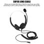 3.5mm Cell Phone Headset,Corded Noise Canceling Call Center Headset,Telephone Headphones with Microphone for Telephone Counseling Service (Optional Dual 3.5 mm)