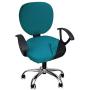 YIMEIS Waterproof Office Chair Cover, Stretch Jacquard Computer Office Chair Covers Water Repellency Peacock Blue Chair Slipcover (Seat Cover + Backrest Cover)
