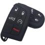 KOSMIQ Silicone 5 Buttons Smart Key Fob Remote Cover Case Keyless Entry Protector Bag for Jeep Grand Cherokee Dodge Challenger Charger Dart Durango Journey Chrysler 300