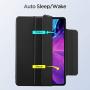 ESR Rebound Magnetic Smart Case for iPad Pro 12.9'' 2020 & 2018, Convenient Magnetic Attachment [Supports Pencil Pairing & Charging] Smart Case Cover, Auto Sleep/Wake Trifold Stand Case - Black