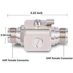 XRDS-RF UHF Lightning Arrestor PL-259 Lightning Surge Protector UHF Female to Female Coaxial Connector for CB Ham Two-Way Radio Base Antennas