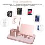 BENTOBEN 3-in-1 Charging Stand, Universal Charging Dock Station for Airpods 2/1 Apple Watch Series 6/5/4/3/2/1 iPhone 12 11 Pro SE 2020 XS Max XR X 8 7 6 Plus Android Smartphone iPad Tablet, Rose Gold