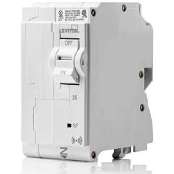 Leviton LB225-GS 25 Amp, 2-Pole Plug-on Smart GFCI Branch Circuit Breaker, 120 VAC, White