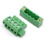 Willwin 10 Set 5.08mm Pitch Right Angle 4 Pin PCB Pluggable Terminal Blocks Connectors Green