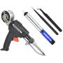NEWACALOX Soldering Gun Automatic Hand-held Solder Iron Kit Welding Tool with Lead-free Wire, Desoldering Pump, Tweezers for Circuit Board, Home DIY, Electronic Repair