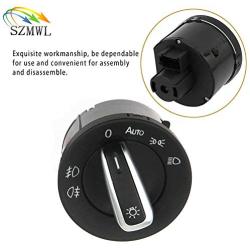 SZMWL Car Headlamp Switch Light Sensor Module, Headlight Control Switch Button Module with Auto On/Off Light Sensor for VW Golf MK6 MK5 Jetta Tiguan