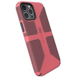 Speck Products CandyShell Pro Grip iPhone 12 Pro Max Case, Raspberry Kiss Red/Slate Grey (137609-9240)