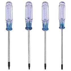 Kyuionty Set of 4 Torx Screwdriver, Magnetic T5 T6 T8 T10 Screwdriver Tool Kit for Repair & Maintenance Mobile Phone, Electronic Products & Computer