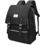 Unisex College Bag Fits up to 15.6’’ Laptop Casual Rucksack Waterproof School Backpack Daypacks (AllBlackWithUSB)