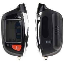 EASYGUARD EC200-K9 2 Way Car Alarm System with LCD Pager Display Remote Engine Start Turbo Timer Mode Shock Alarm DC12V Long Remote Range