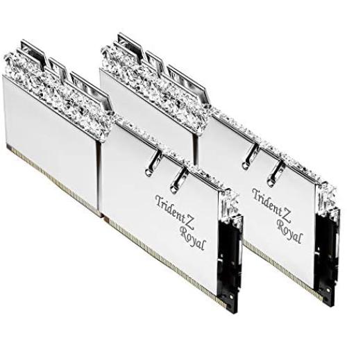 G.Skill 16GB DDR4 Trident Z Royal Silver 3200Mhz PC4-25600 CL16 1.35V Dual Channel Kit (2x8GB) G.Skill 16GB DDR4 Trident Z Royal Silver 3200Mhz PC4-25600 CL16 1.35V Dual Channel Kit (2x8GB)